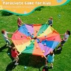 Rainbow Parachute For Kids  30ft Play Parachute Toy With Handles  Parachute G   