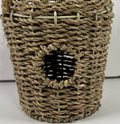 New  Natural Beige Woven Wicker Bird Nest Wall Basket Farmhouse Decor 6 x 10 