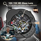 Magnifying Glass With Light And Clamp  15x 10x Desk Lamp  84 Black