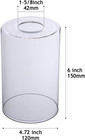 Transparent Glass Lamp Shade  4 72  Diameter X 6  High