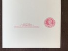 Early U s  Postal Card 2c George Washington With 2c Martha Washington Reply Card