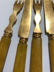 Vintage Butterscotch Bakelite Stainless Steel Utensils