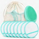 18pcs Reusable Makeup Remover Pads Facial Cleansing Brush Storage Pouch Set New