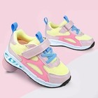 Yeskis Toddler Girls Light Up Shoes Led Flashing Lightweight Mesh Size 9 Toddler