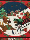 Vintage Christmas Santa Quilt Handmade Pillow Insert Cover  Set Of Two