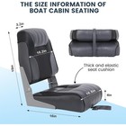2 Pack Boat Seats  Low Back Folding Boat Seats - Fishing Boat Chairs