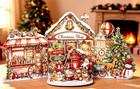 3d Pop Up Christmas Greeting Card  Env   Seal - Vintage Looking Christmas Shop