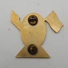 Vintage 1989 Lawrence Welk North Dakota Roughrider Award Goldtone Large Pinback