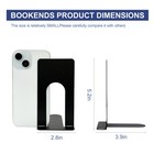 Metal Book Ends For Shelves Heavy Duty Black Bookends Set 4 Pack New