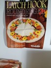 Vtg 1980 Wonder Art Latch Hook 34  Round Rug Kit  4806 Harvest Wreath Started