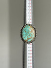 Vintage Sterling Silver Navajo Signed Royston Turquoise Ring Sz 6 25