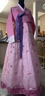 Korean Hanbok 3-tiered Floral Embroidery Skirt Korea Handmade