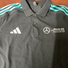 Adidas Mercedes Amg-petronas Formula 1 Team Racing Black Polo Shirt Men   s Large