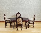 Dollhouse Wallpaper Berkshire Damask Gray Cream Bradbury   Bradbury 1 12 Scale