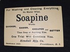 Soapine Soap Little Girl With Umbrella By Lake  Victorian Trade Card