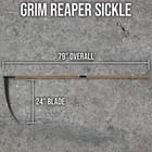 Grim Reaper Sickle   24  Black Forged Curved Blade   79  Overall Length
