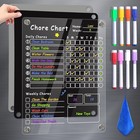 Acrylic Magnetic Chore Chart For Kids  Chore Board  Dry Erase Chore Chart  12   