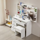 Vanity Table Set   Stool Makeup Dressing Desk 6 Drawers With Led Lighted Mirror