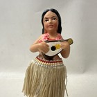 Vintage Aloha Hula Girl Nodder Bobblehead Japan Chalkware Ukulele 6   