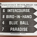 Vintage Lot Of 10- Pennsylvania Dutch Road Signs - Paper Placemat