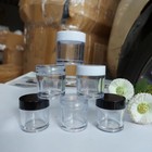 Transparent Plastic Jars  White Cap  Black Cap - Small Jars 2g  3g  5g  10g  15
