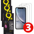 3 Pack Tempered Glass Screen Protector For Iphone 9h Hd Clear Case Friendly