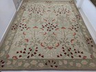 Handmade Wool Area Rug  Traditional Oriental Style  Floral Hand Tufted Carpet
