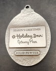 Vintage 1994 Holiday Inn Gateway Plaza Solid Pewter Christmas Ornament Bears