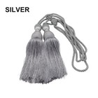 2pcs Curtain Holdbacks Rope Tie Backs Tassel Tiebacks Single Ball Decor 1 Pair