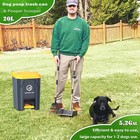 Outdoor Dog Poop Trash Can With Pooper Scooper   60 Bags - 5 2 Gallon