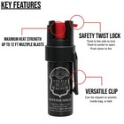 2 Pack Police Magnum Pepper Spray 1 2oz Pocket Clips Self Defense Security