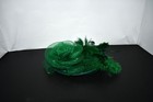 Saferin Fascinator Feathers Hat Veil Headband With Hair Clip     Green  Nwt