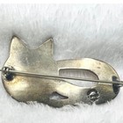 Taxco Mexico Sterling Silver Cat Brooch Kitten Feline Tf55 Bp3282 2 25x1 25  17g
