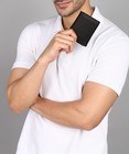 Kids Boys Slim  Compact Flap Id And Coin Pocket Trifold Wallet Black