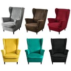 Wing Chair Slipcovers 2-piece Stretch Wingback Chair Sofa Covers Solid Color