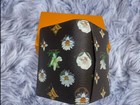 Louis Vuitton M27548 Passport Cover Monogram Flowers Brown Canvas Leather New