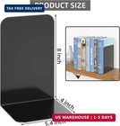 Vfine Bookends 1 Pair  Black Metal Book Ends  Heavy Bookends For Shelves  Book S