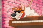 Oliver And Company Original Production Cel W coa Framed Dodger And Piano