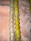 Jumbo African Recycled Sea Glass Beads Clear   Yellow Strands J9