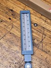 Lot 2 Vintage Industrial U s  Gauge 9  Long Thermometer 0-150   Aluminum Brass 