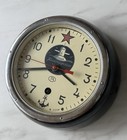 Russian Ship Submarine Wall Clock Ussr Soviet Union Military Vintage With Key