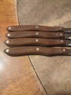 Set Of 4 Cutco No  59 Straight Edge Steak Knives Brown Handle Read Description