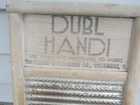 Dubl Handi Washboard Primitive 18  Traveling Size Metal Wood Vintage Laundry
