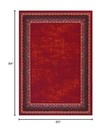  Alfombras Bordered Modern 5x7 Non-slip  non-skid  Low Pile Rubber Backing 