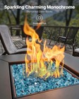 Vevor 20 Lbs Fire Glass 1 2-inch Fireplace Glass Rocks For Fire Pit Table Aqua