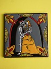 Day Of The Dead Wedding Couple Groom Bride 6 x6  Mexican Talavera Art Tile M95