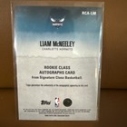 2025-26 Topps Signature Class Liam Mcneeley Orange Match Rc Auto 17 50 Hornets