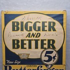 1930s Curtiss Butterfinger 5 Cent Empty Candy Store Display Box Advertising