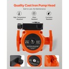 Uimoso Cast Iron Circulator Pump  1 3 Hp  33 Gpm Hot Water Circulation