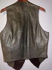 Vintage 1970 s Handmade Bridgewater Leather Vest Hippie Boho Biker Sz 38 